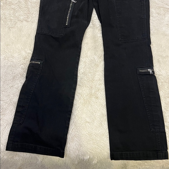Ralph Lauren Womens Black Zippered Pocket Cargo Pants Size 12  Vtg - Picture 3 of 9
